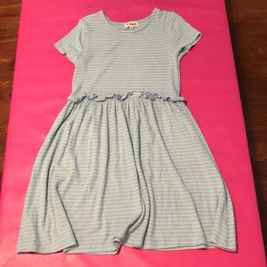 Striped blue and white dress